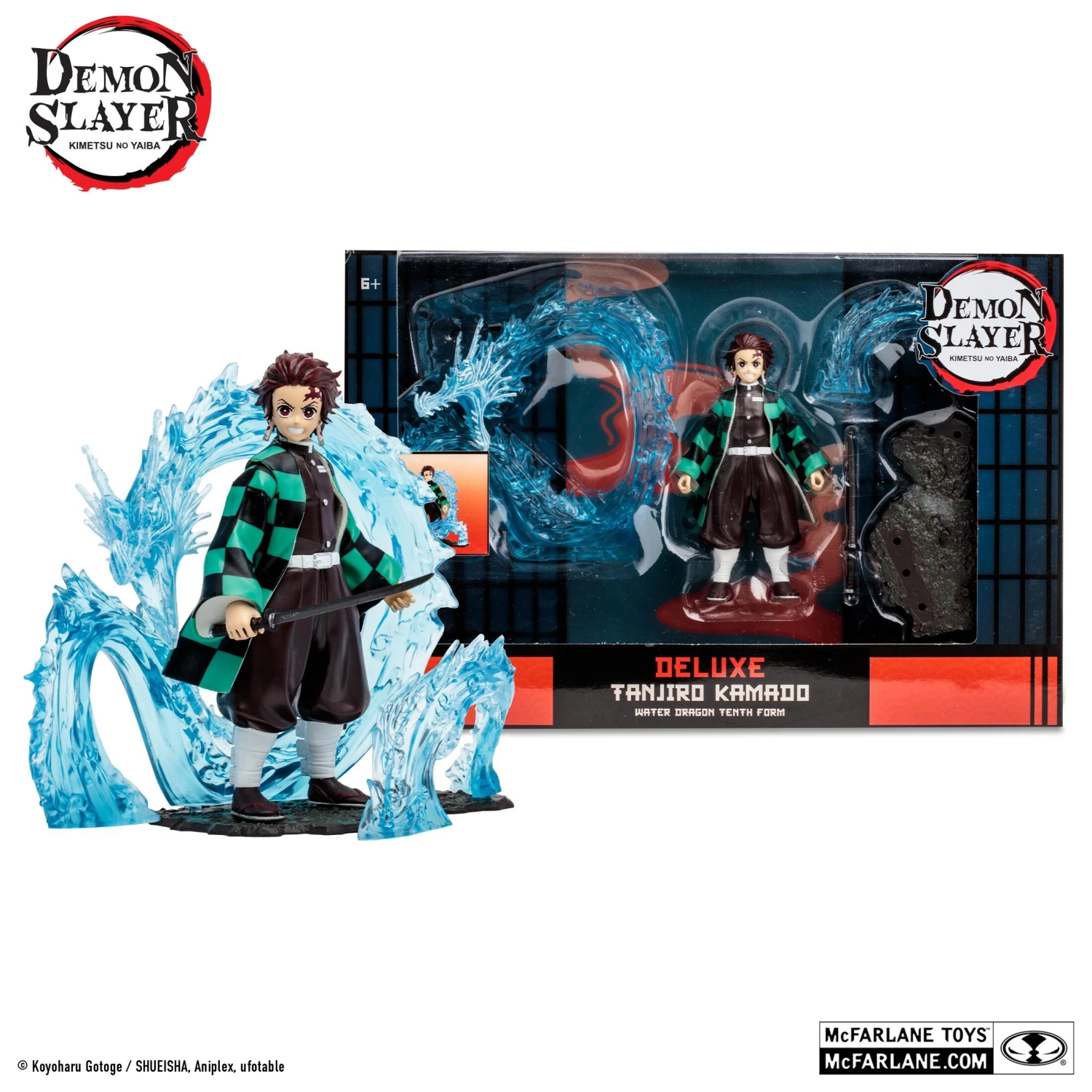 McFarlane Demon Slayer 5inch Deluxe Action Figure Wave 2 - Tanjiro With Water Dragon Accessories