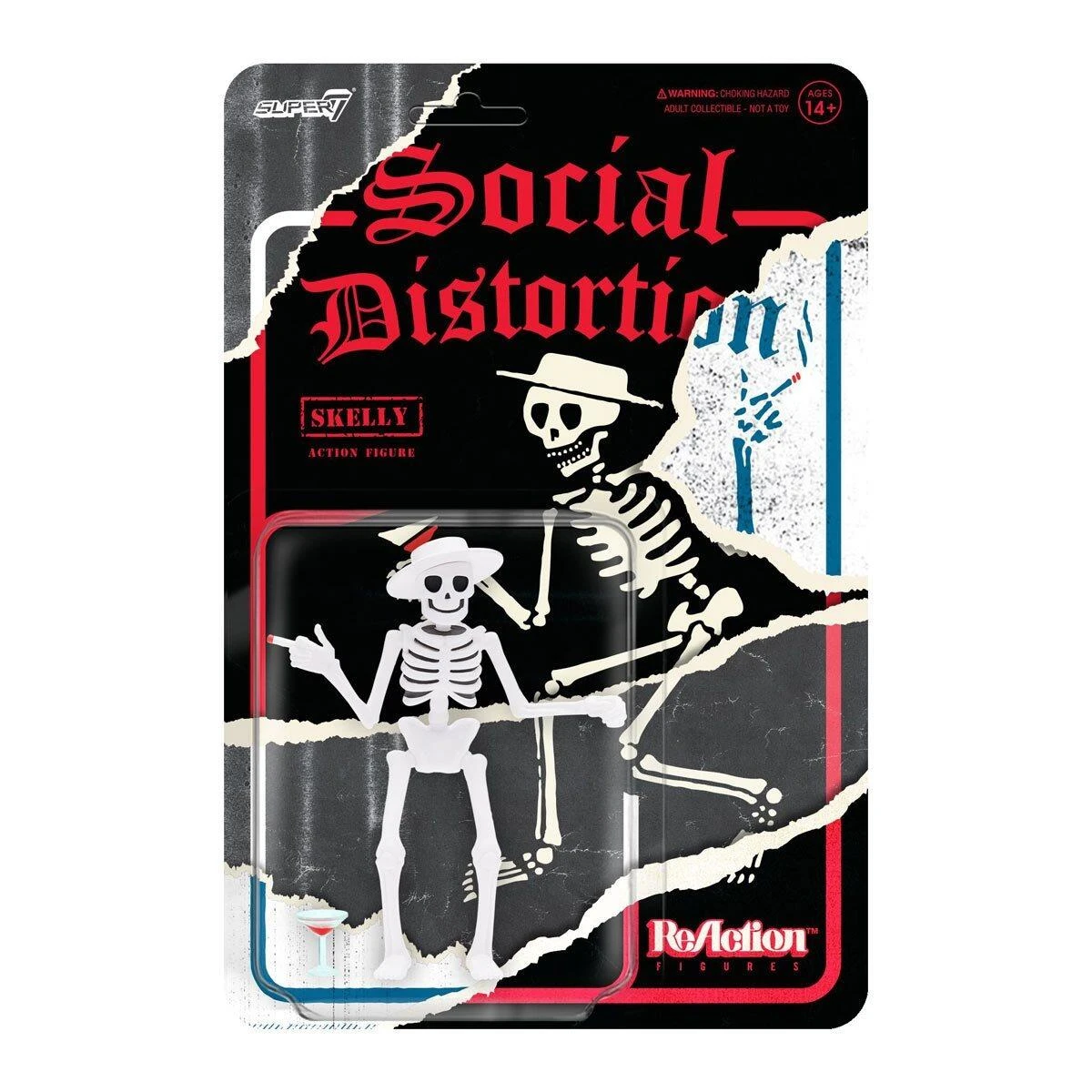 SUPER7 Social Distortion ReAction Action Figure - Skelly - Image 3