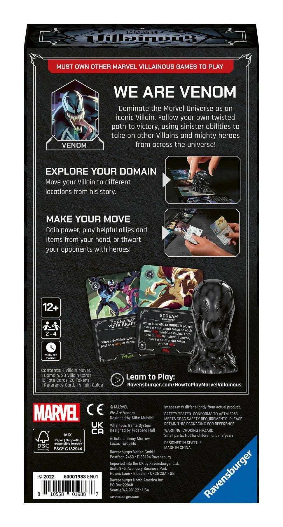 Ravensburger Marvel Villainous We Are Venom Character Expansion Pack - Image 6