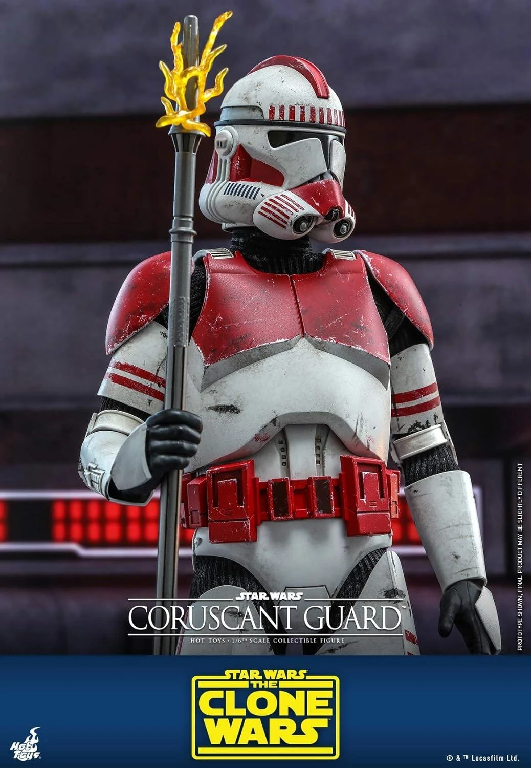 Coruscant Guard Clone Trooper - Star Wars: The Clone Wars Hot Toys Collectibles 1/6 Scale Action Figure - Image 3