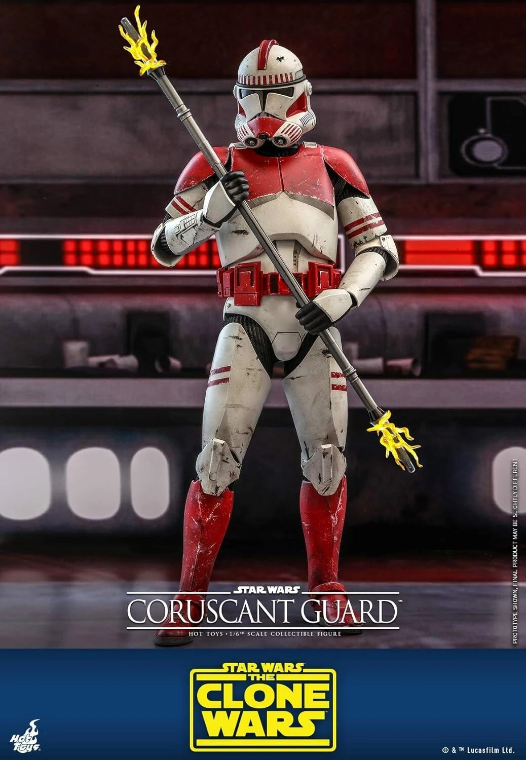Coruscant Guard Clone Trooper - Star Wars: The Clone Wars Hot Toys Collectibles 1/6 Scale Action Figure - Image 2