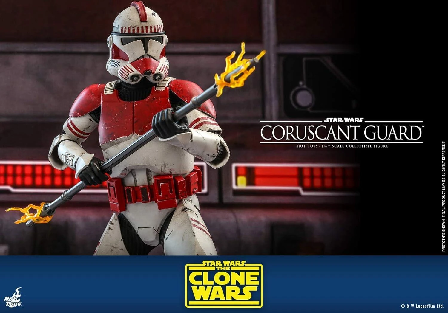 Coruscant Guard Clone Trooper - Star Wars: The Clone Wars Hot Toys Collectibles 1/6 Scale Action Figure - Image 7