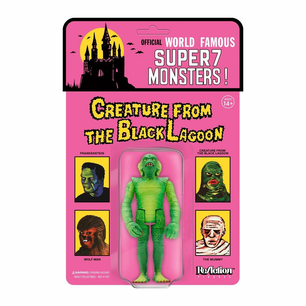 SUPER7 Universal Monsters ReAction Action Figure - Creature From The Black Lagoon (Wide Sculpt On Card) (Damaged Card)