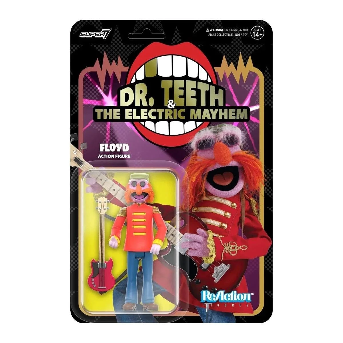SUPER7 The Muppets Electric Mayhem Band Reaction Action Figure - Floyd
