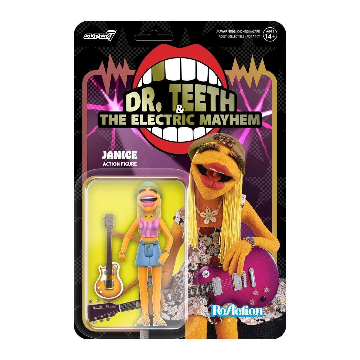 SUPER7 The Muppets Electric Mayhem Band Reaction Action Figure - Janice