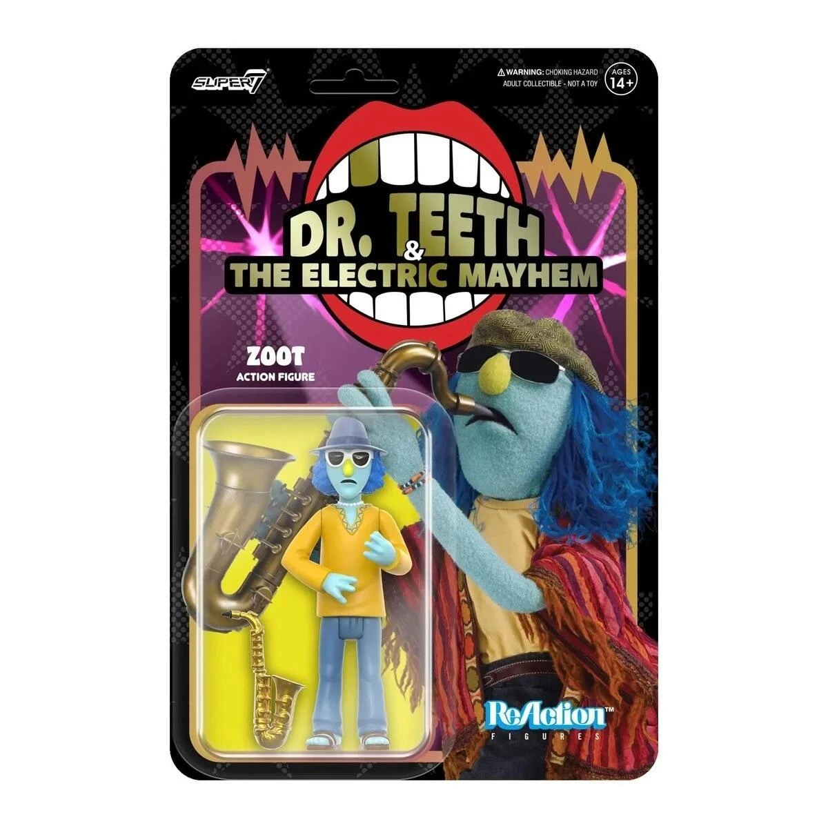 SUPER7 The Muppets Electric Mayhem Band Reaction Action Figure - Zoot