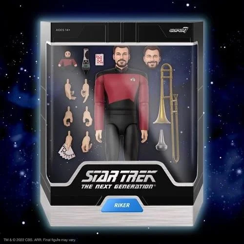 SUPER7 *PRE-ORDER Star Trek: The Next Generation ReAction Ultimates! Action Figure Wave 1 - Commander Riker - Image 2