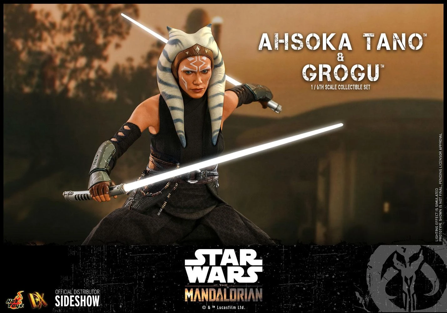 *PRE-ORDER Ahsoka Tano And Grogu (The Mandalorian) - Star Wars Hot Toys Collectibles 1/6 Scale Action Figure - Image 9