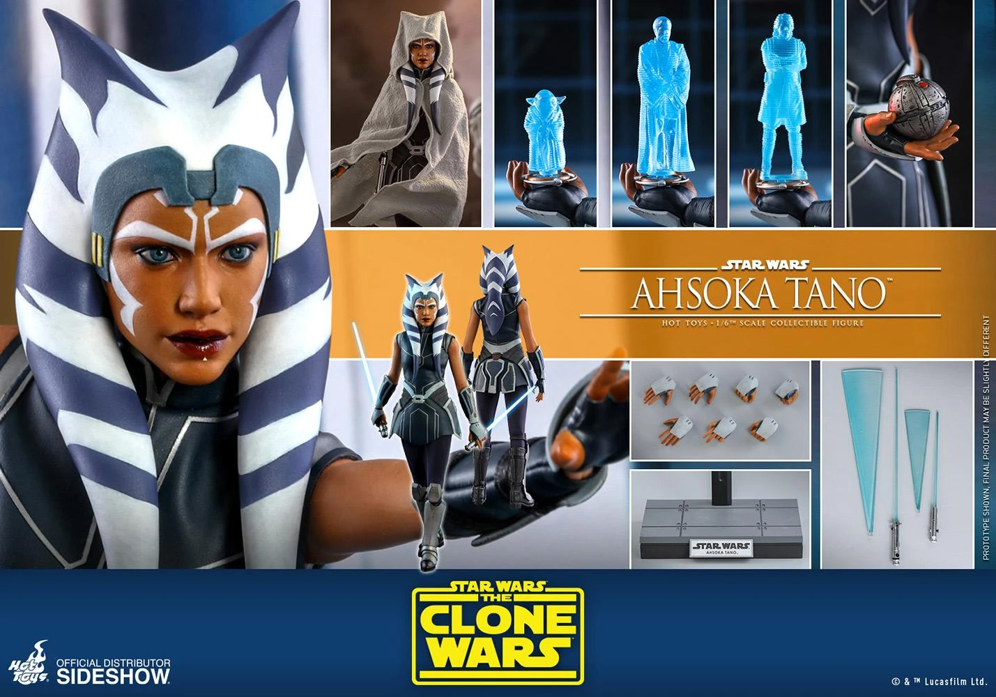 Ahsoka Tano - Star Wars The Clone Wars Hot Toys Collectibles 1/6 Scale Action Figure - Image 9