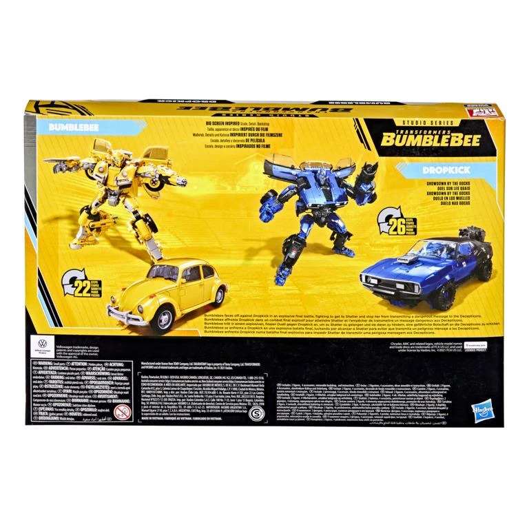 Hasbro Transformers Studio Series Buzzworthy Bumblebee Deluxe Action Figure 2-Pack - Bumblebee VS Dropkick - Image 2