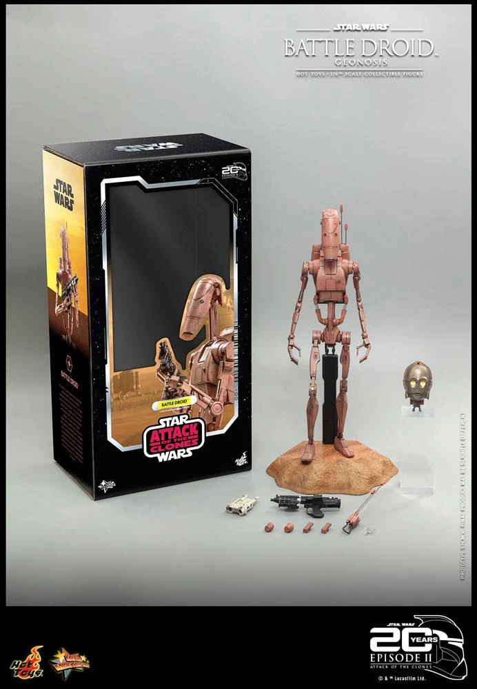 *PRE-ORDER B1 Battle Droid - Star Wars Attack Of The Clones 20th Anniversary Hot Toys Collectibles 1/6 Scale Action Figure - Image 2