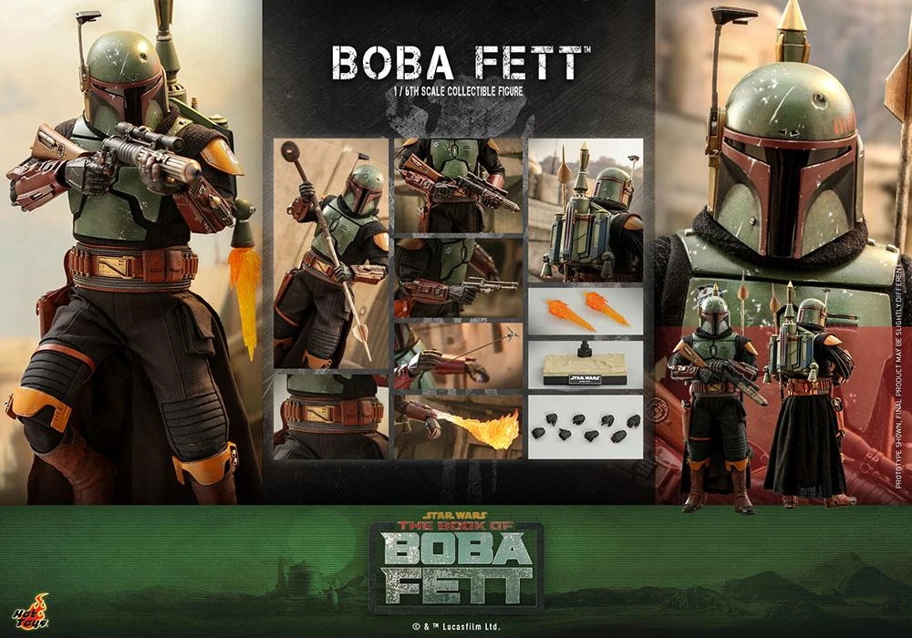 *PRE-ORDER Boba Fett (The Book Of Boba Fett) - Star Wars Hot Toys Exclusive Collectibles 1/6 Scale Action Figure - Image 9