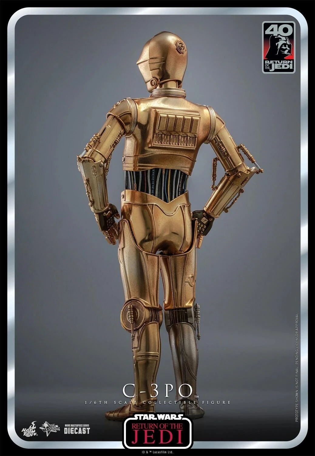 *PRE-ORDER C-3PO - Star Wars: Return Of The Jedi 40th Anniversary Hot Toys Exclusive Collectibles 1/6 Scale Action Figure - Image 3