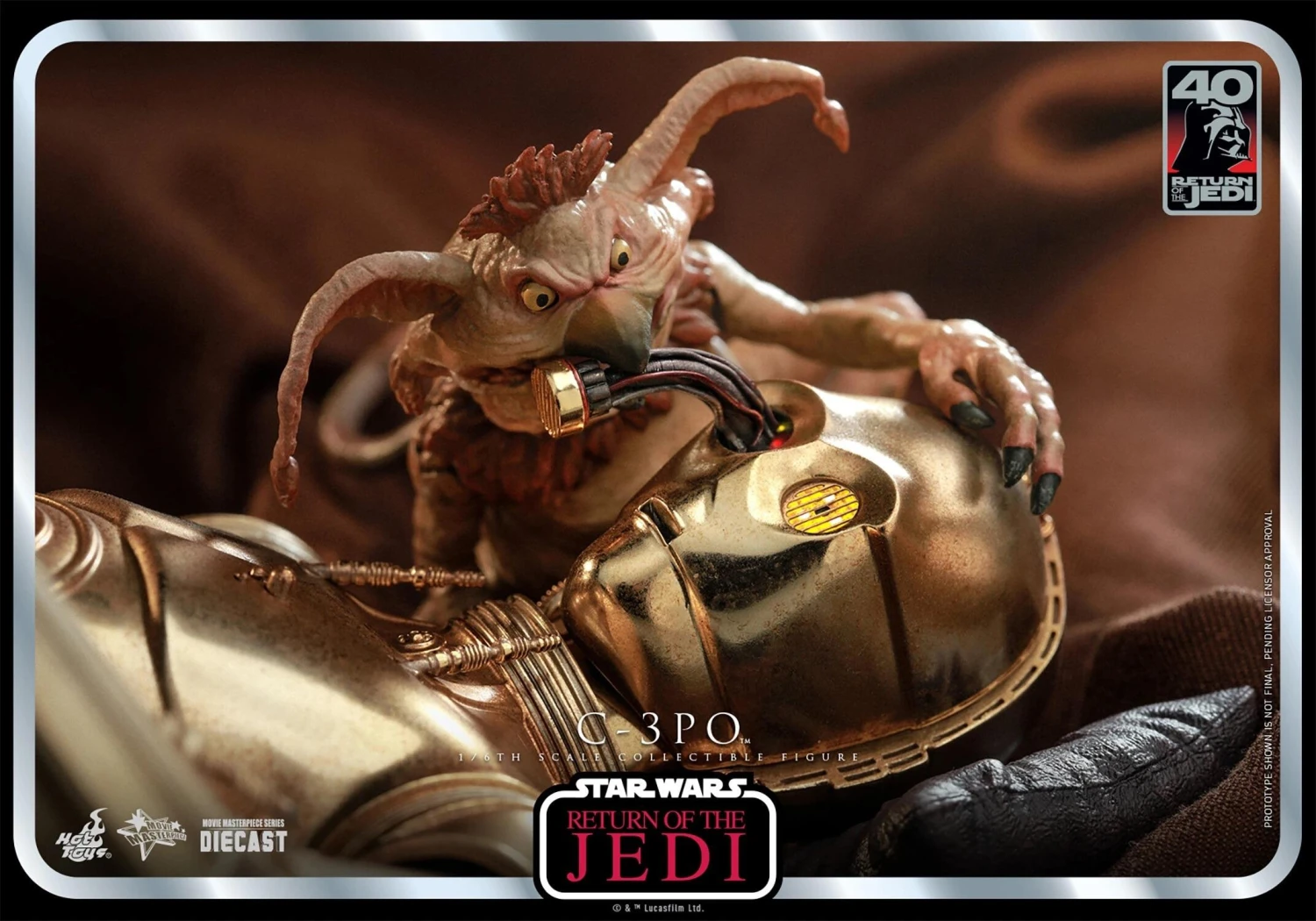 *PRE-ORDER C-3PO - Star Wars: Return Of The Jedi 40th Anniversary Hot Toys Exclusive Collectibles 1/6 Scale Action Figure - Image 9