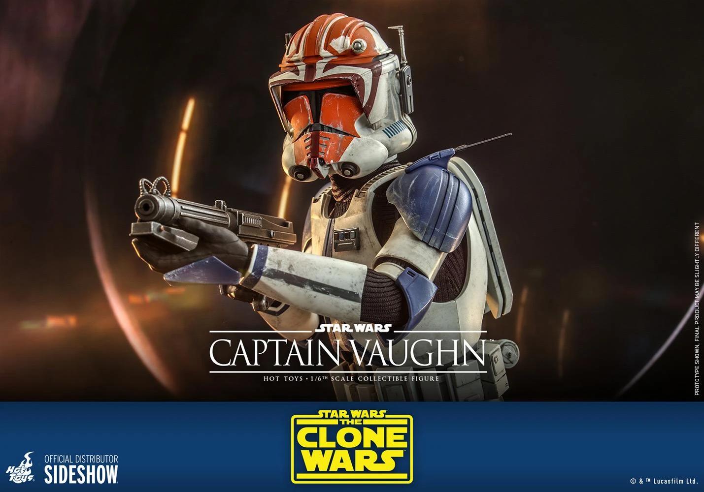 Captain Vaughn (Clone Wars) - Star Wars Hot Toys Collectibles 1/6 Scale Action Figure - Image 7