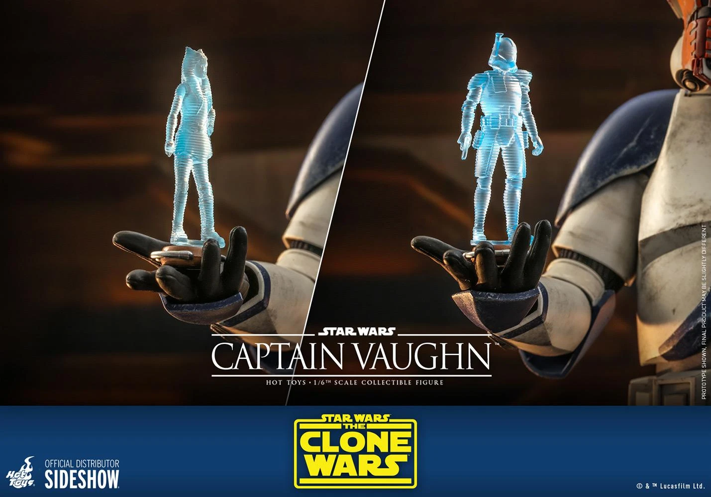 Captain Vaughn (Clone Wars) - Star Wars Hot Toys Collectibles 1/6 Scale Action Figure - Image 6