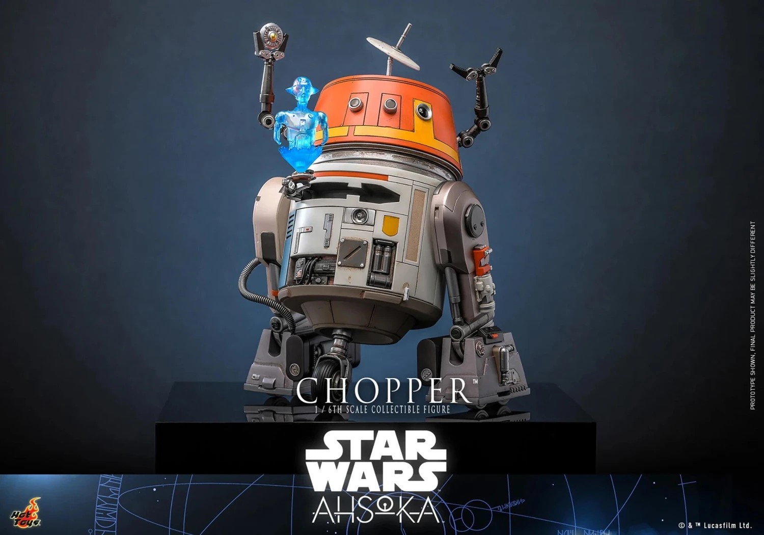 *PRE-ORDER C1-10P Chopper (Ahsoka) - Star Wars Hot Toys Collectibles 1/6 Scale Action Figure - Image 10