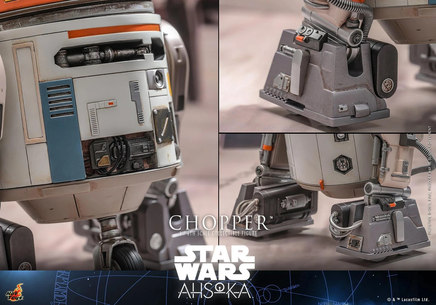 *PRE-ORDER C1-10P Chopper (Ahsoka) - Star Wars Hot Toys Collectibles 1/6 Scale Action Figure - Image 8