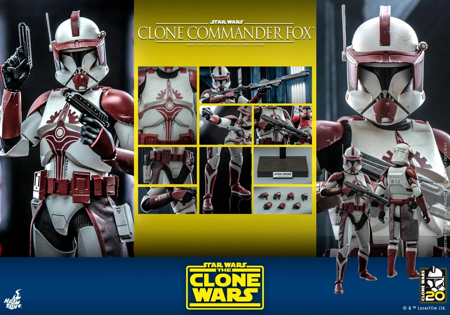 *PRE-ORDER Clone Commander Fox - Star Wars Hot Toys Exclusive Collectibles 1/6 Scale Action Figure - Image 6