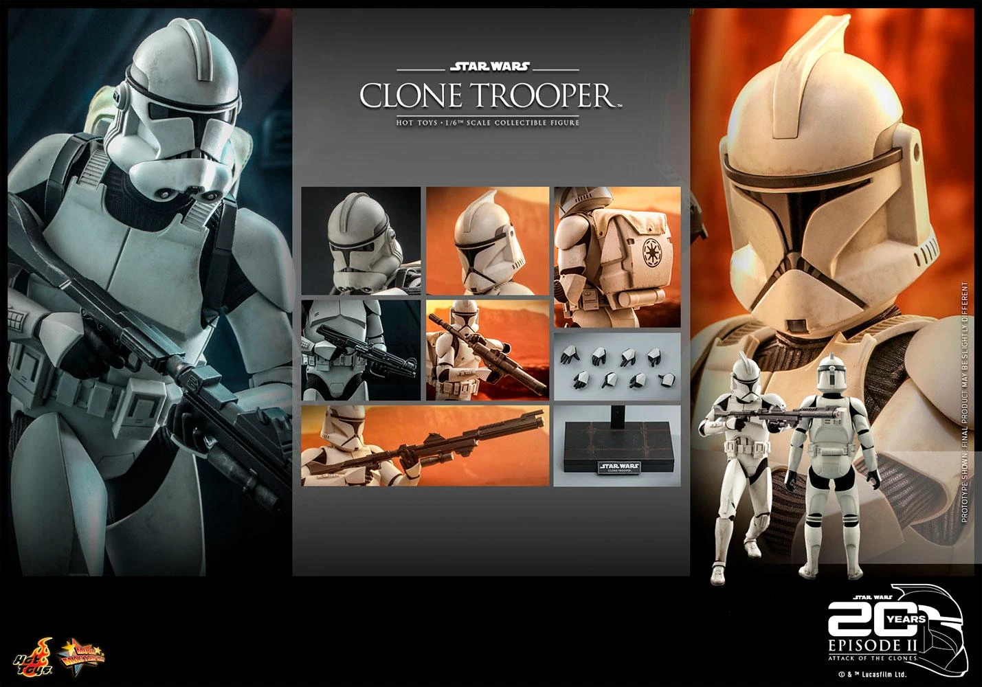 *PRE-ORDER Clone Trooper - Star Wars Attack Of The Clones 20th Anniversary Hot Toys Collectibles 1/6 Scale Action Figure - Image 8
