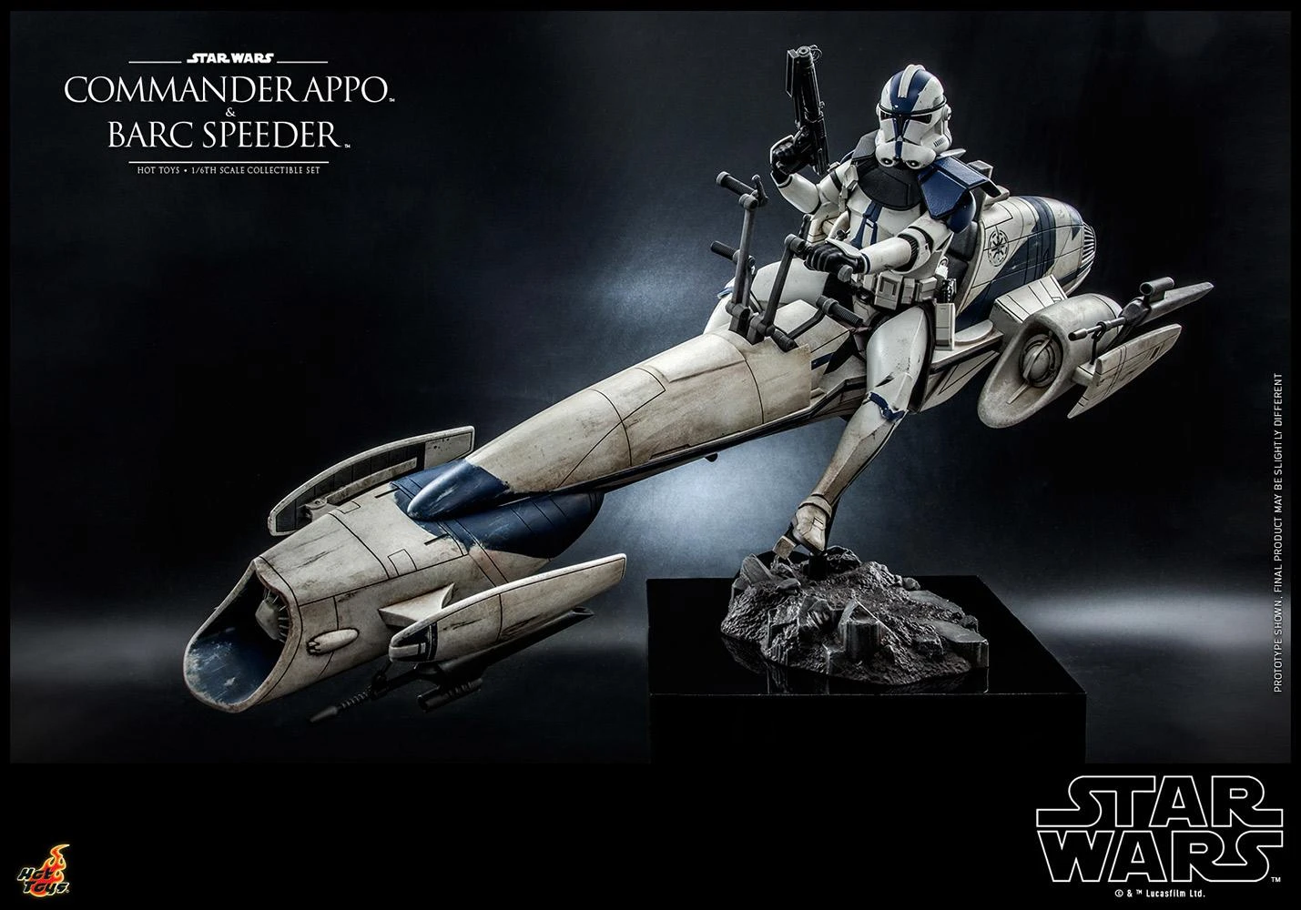 *PRE-ORDER Clone Commander Appo With Barc Speeder - Star Wars Hot Toys Exclusive Collectibles 1/6 Scale Action Figure