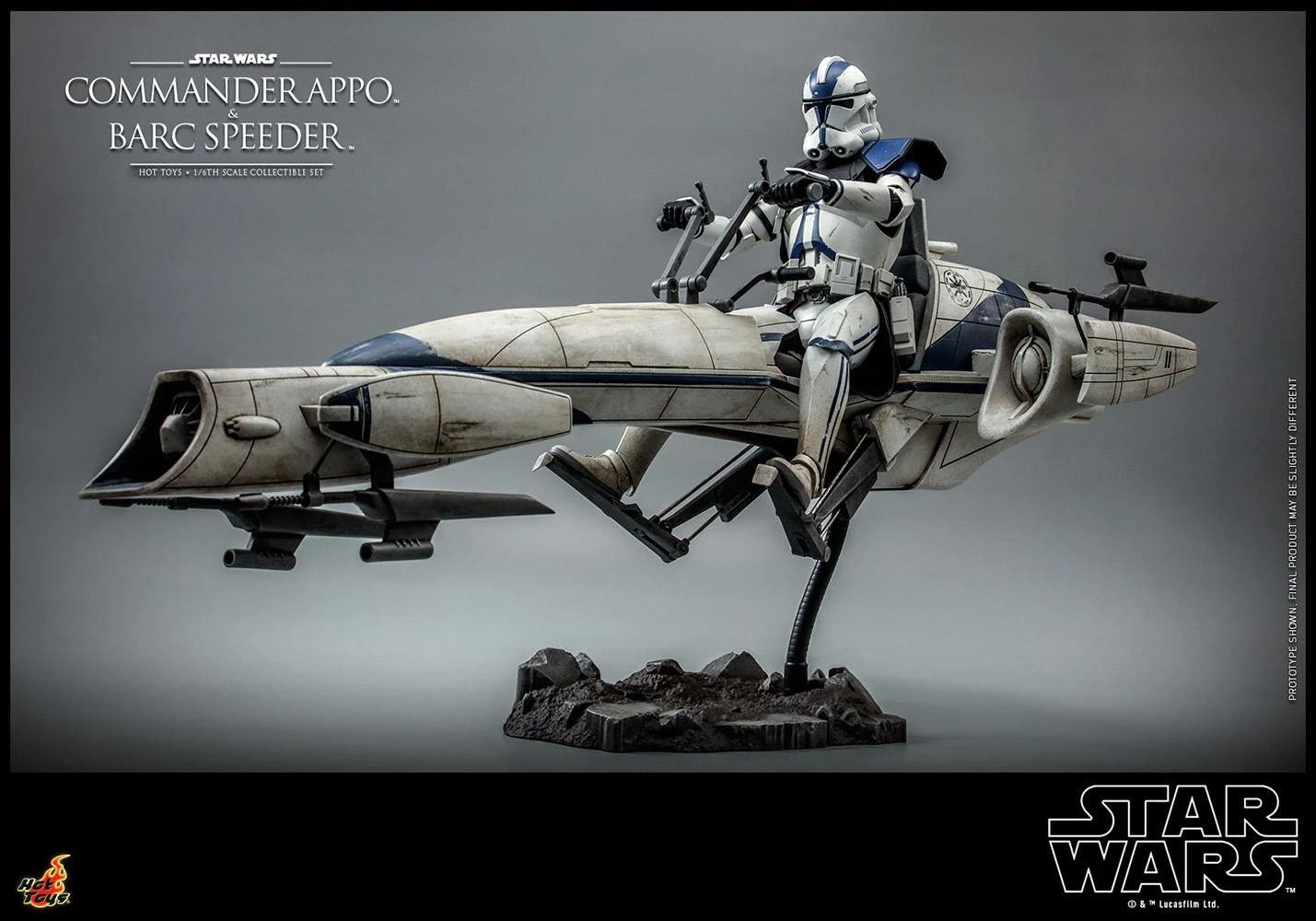 *PRE-ORDER Clone Commander Appo With Barc Speeder - Star Wars Hot Toys Exclusive Collectibles 1/6 Scale Action Figure - Image 5