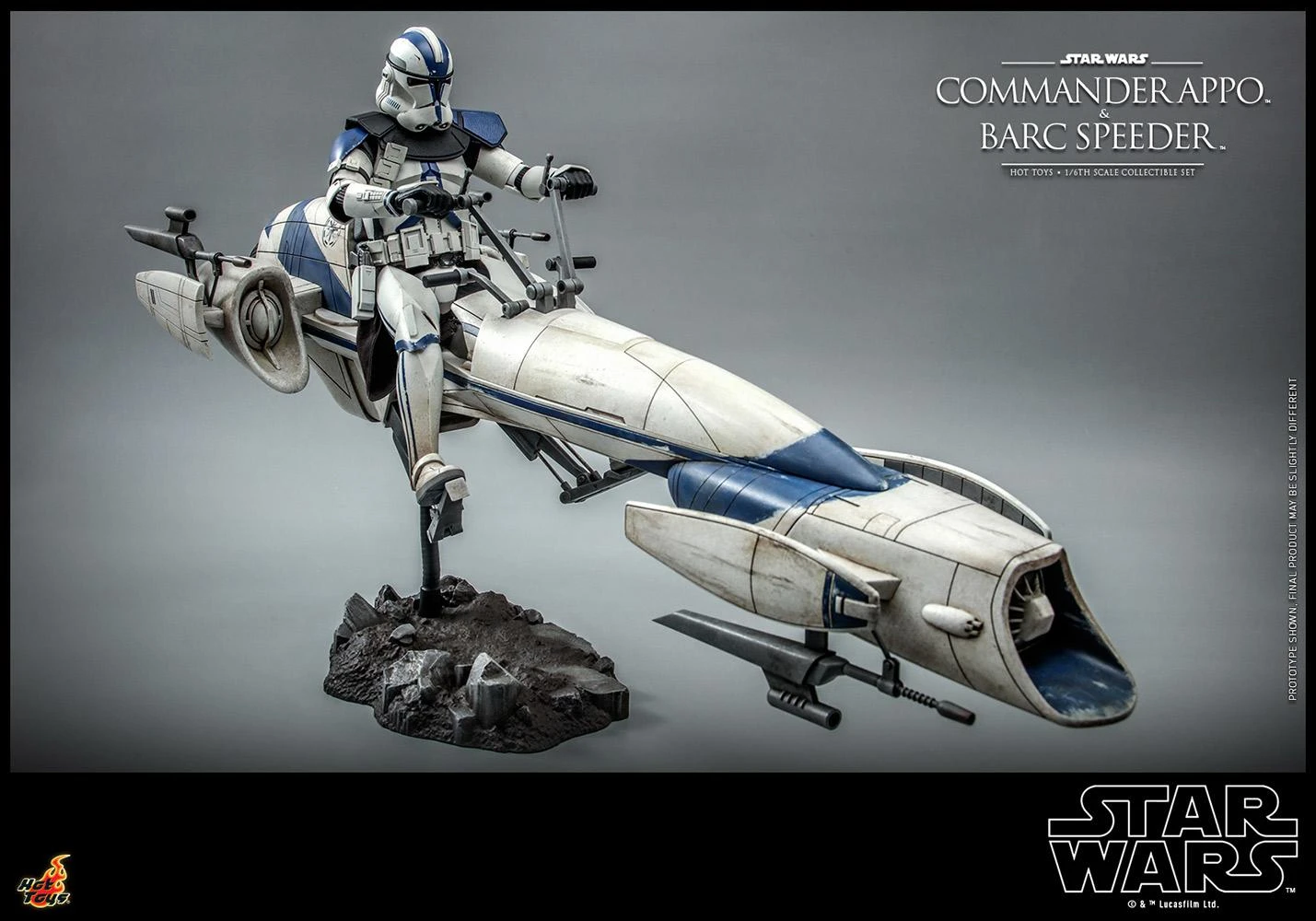 *PRE-ORDER Clone Commander Appo With Barc Speeder - Star Wars Hot Toys Exclusive Collectibles 1/6 Scale Action Figure - Image 4