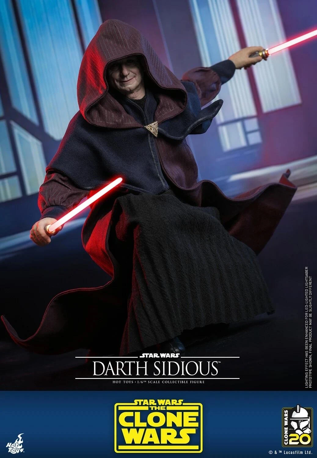 *PRE-ORDER Darth Sidious - Star Wars Hot Toys Exclusive Collectibles 1/6 Scale Action Figure - Image 6