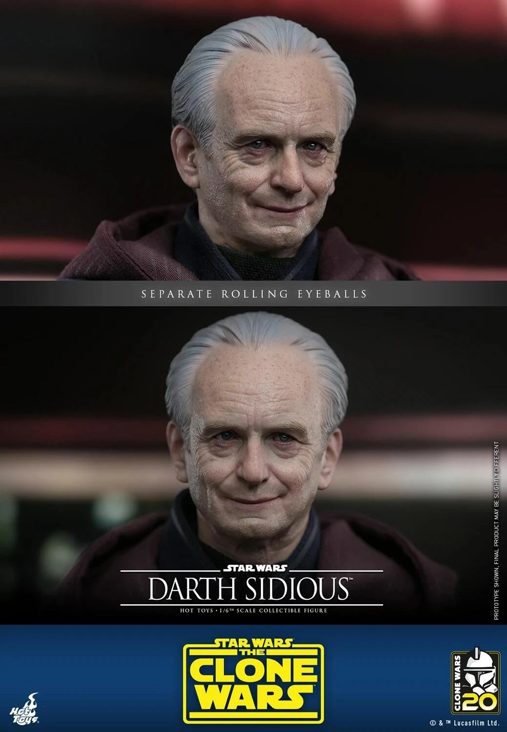 *PRE-ORDER Darth Sidious - Star Wars Hot Toys Exclusive Collectibles 1/6 Scale Action Figure - Image 5