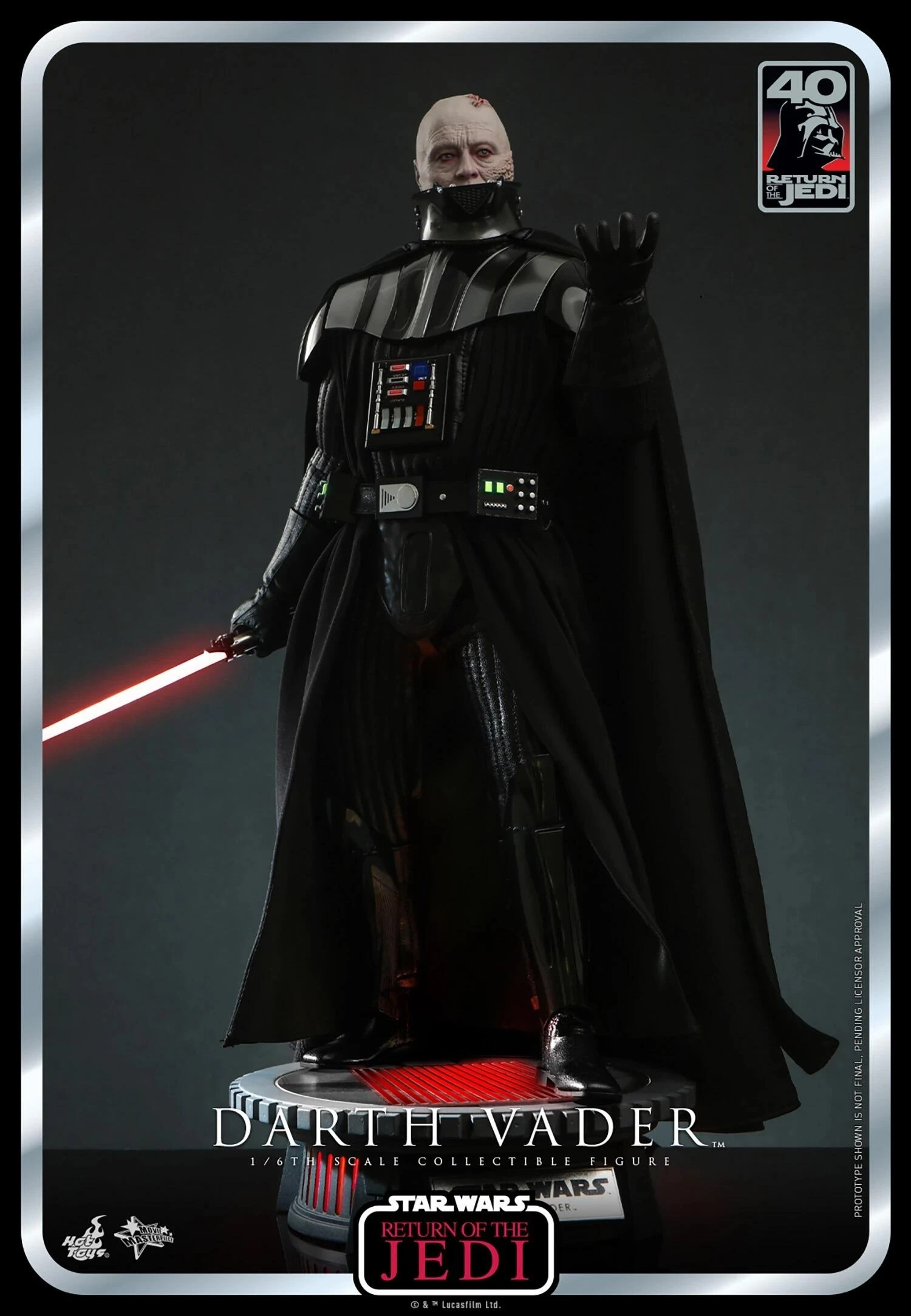 *PRE-ORDER Darth Vader - Star Wars: Return Of The Jedi 40th Anniversary Hot Toys Exclusive Collectibles 1/6 Scale Action Figure - Image 4