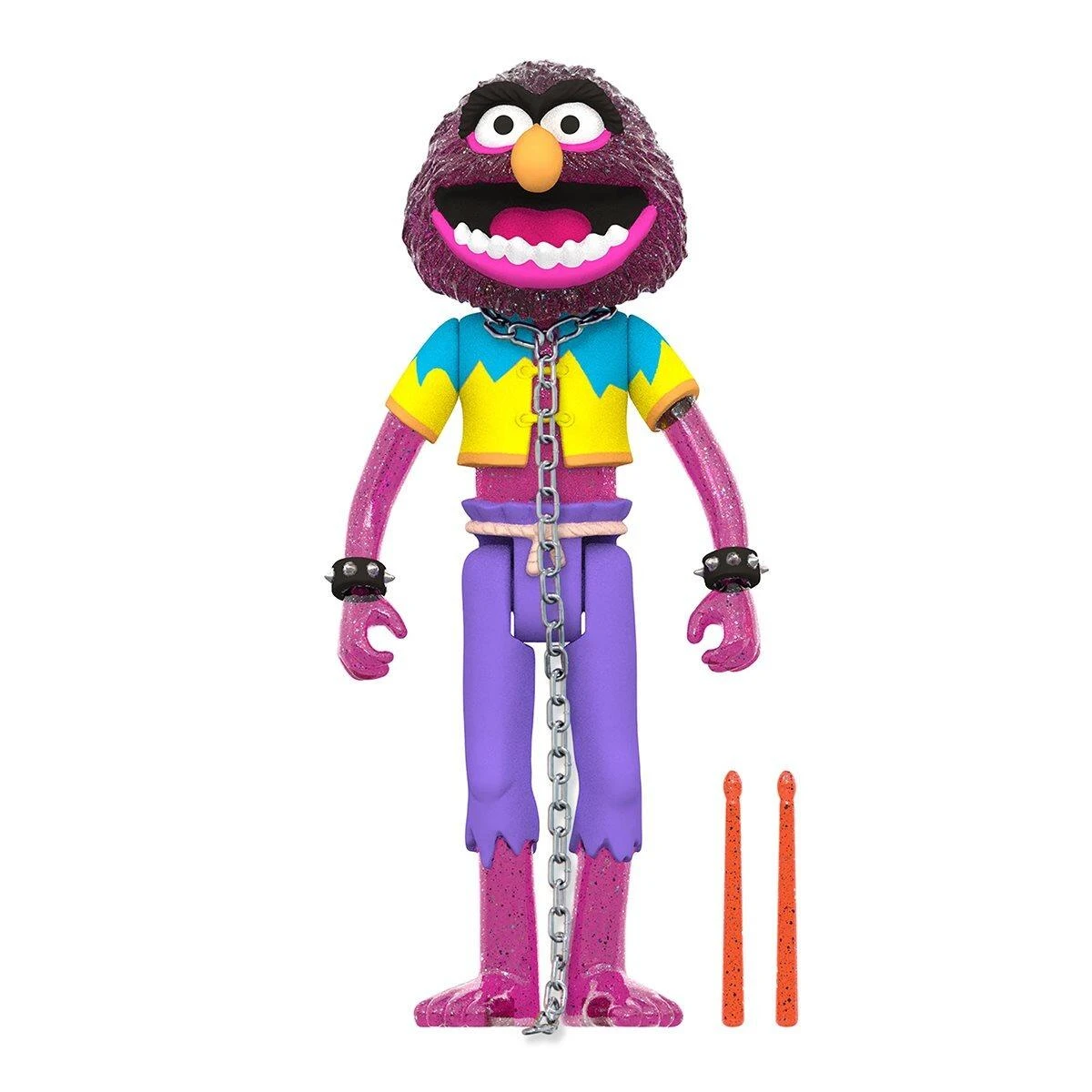 SUPER7 The Muppets Electric Mayhem Band Reaction Action Figure - Animal (Glitter) - Image 2