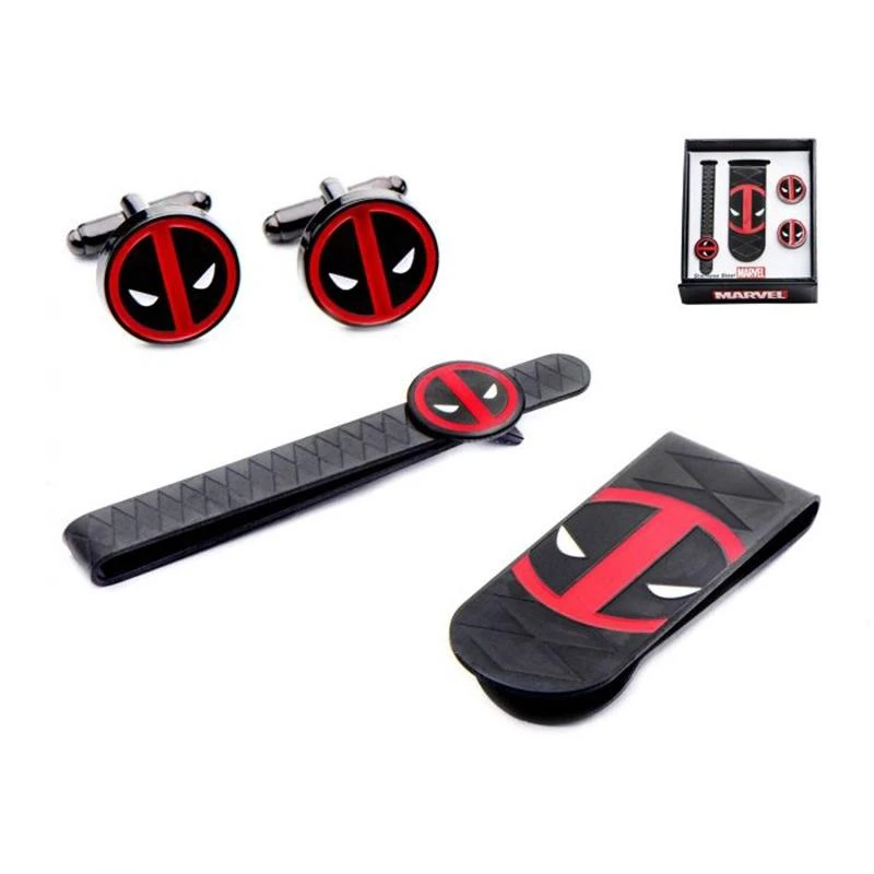 DEADPOOL MONEY CLIP, TIE BAR & CUFF LINKS SET