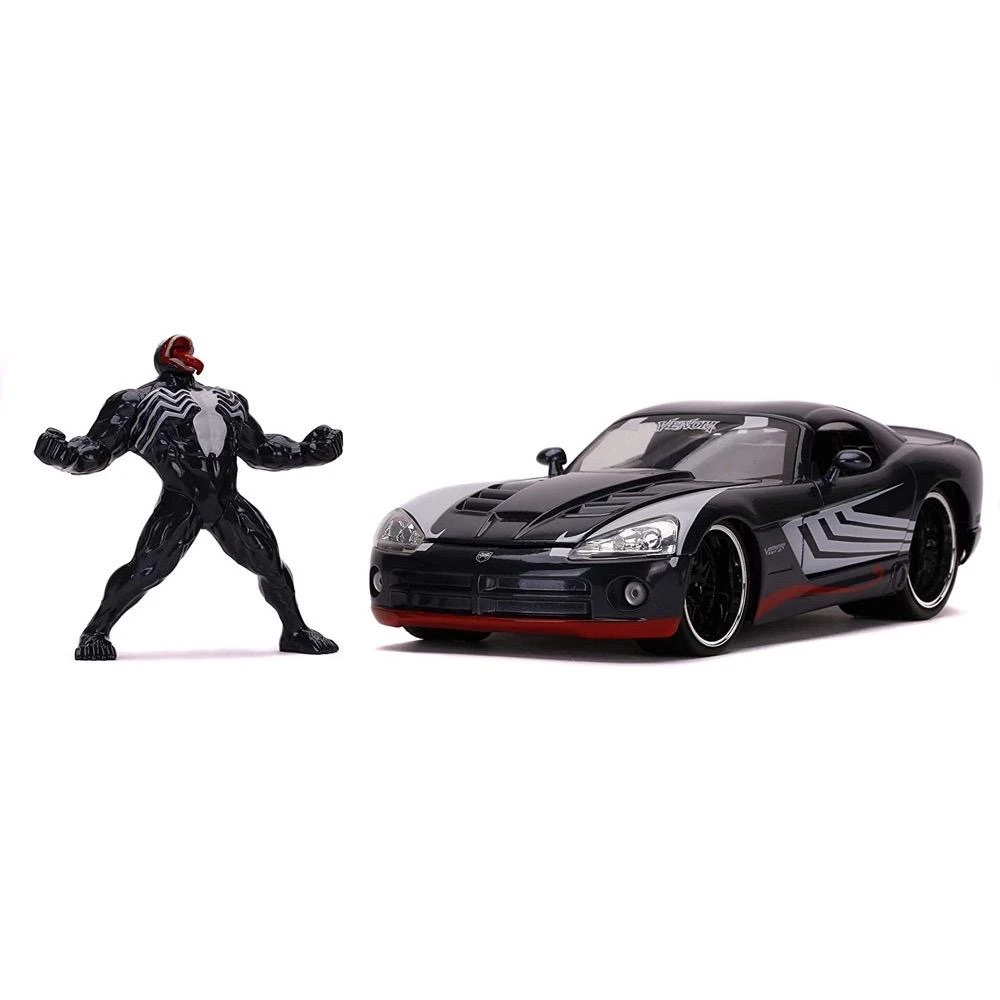 Jada Toys Marvel Spider-Man - 2008 Dodge Viper SRT10 With Venom Figure Hollywood Rides 1:24 Scale Die Cast Vehicle - Image 4