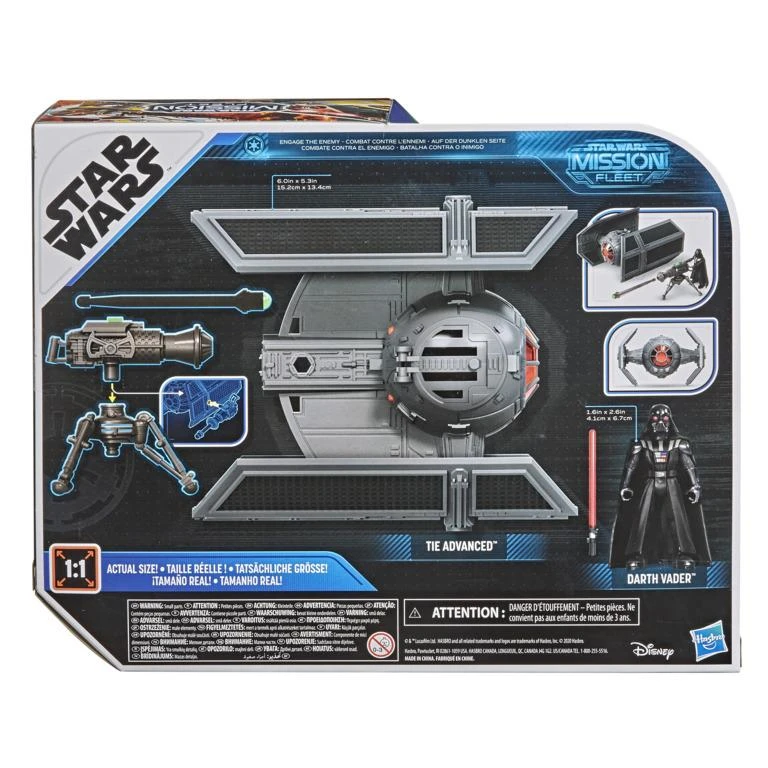 Hasbro Star Wars Mission Fleet Stellar Class Action Figure - Darth Vader With TIE Advanced - Image 2