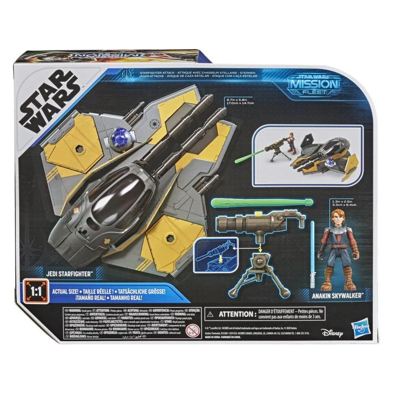 Hasbro Star Wars Mission Fleet Stellar Class Action Figure - Anakin Skywalker With Jedi Starfighter - Image 3