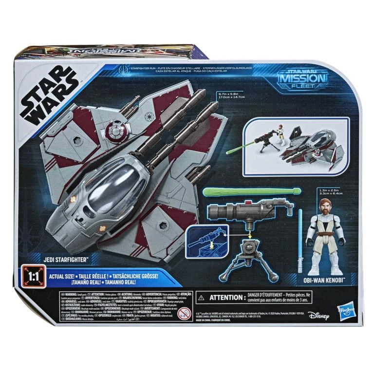 Hasbro Star Wars Mission Fleet Action Figure - Obi-Wan Kenobi With Jedi Starfighter - Image 3