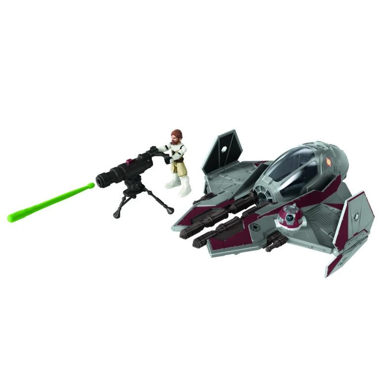 Hasbro Star Wars Mission Fleet Action Figure - Obi-Wan Kenobi With Jedi Starfighter - Image 4