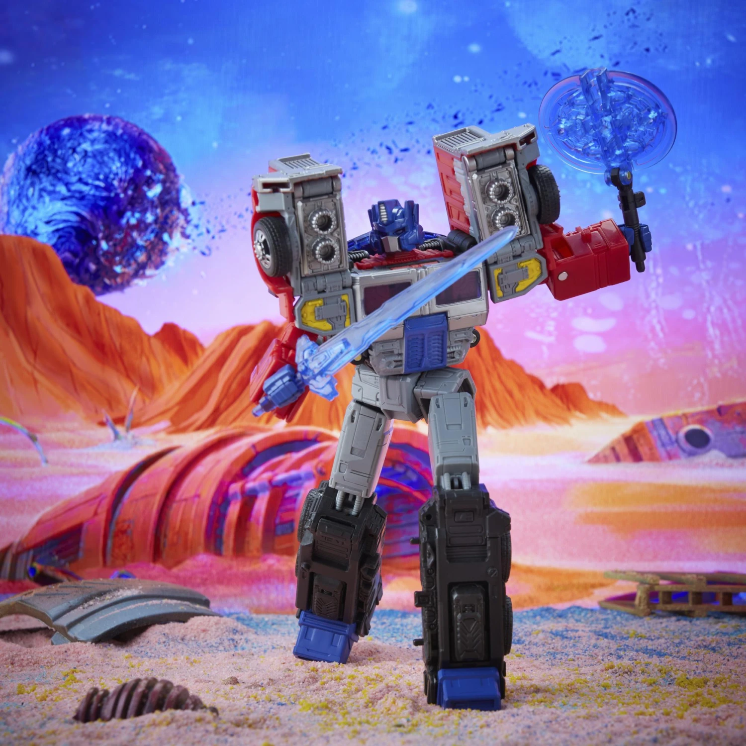 Hasbro Transformers Generations Leader Action Figure - Universe Laser Optimus Prime - Image 7
