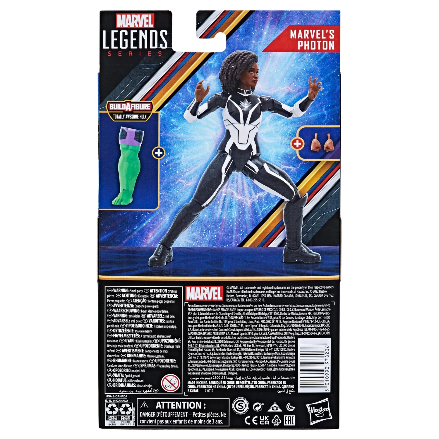 Hasbro Marvel Legends The Marvel's Action Figure (BAF Totally Awesome Hulk) - Marvel's Photon - Image 8