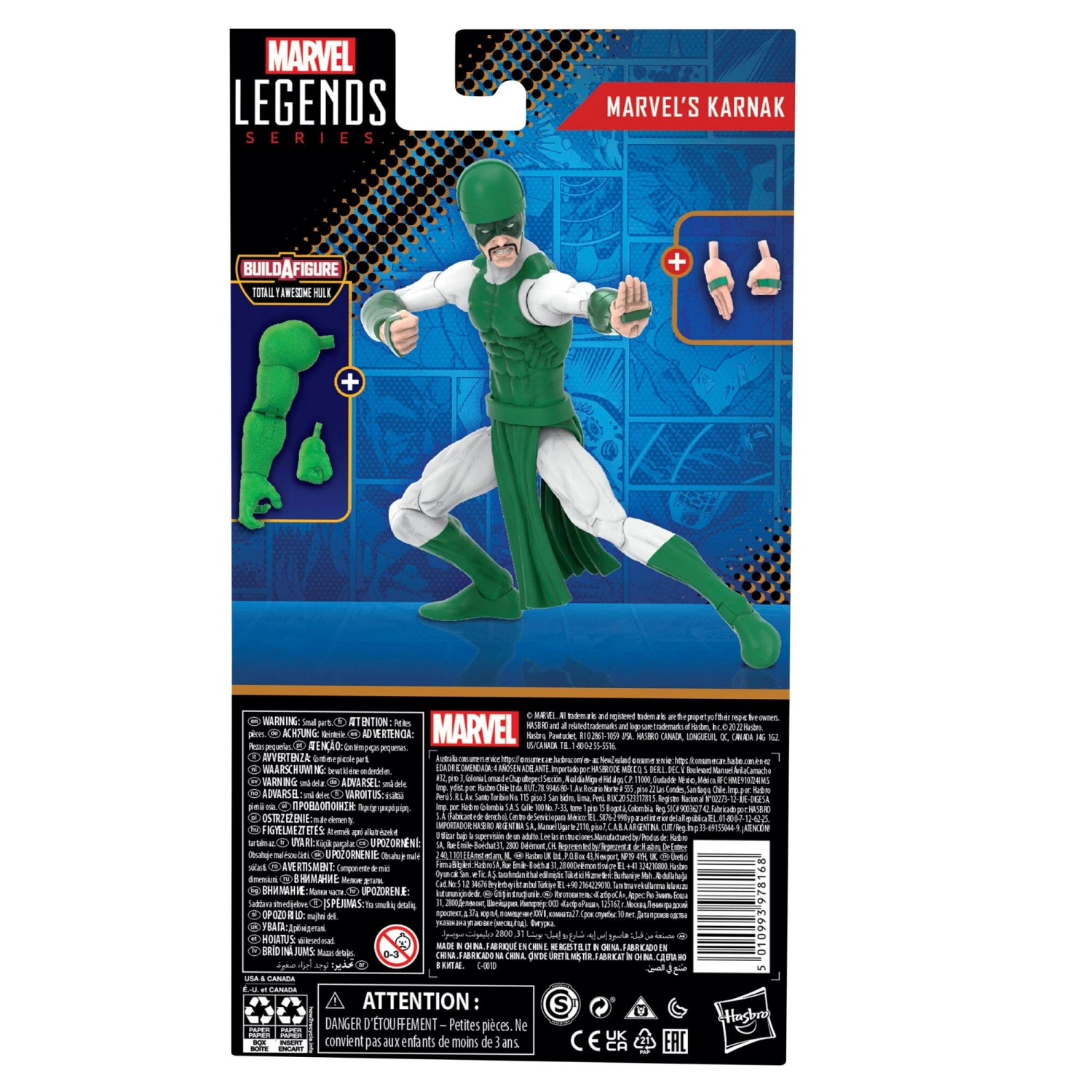 Hasbro Marvel Legends The Marvel's Action Figure (BAF Totally Awesome Hulk) - Marvel's Karnak - Image 8