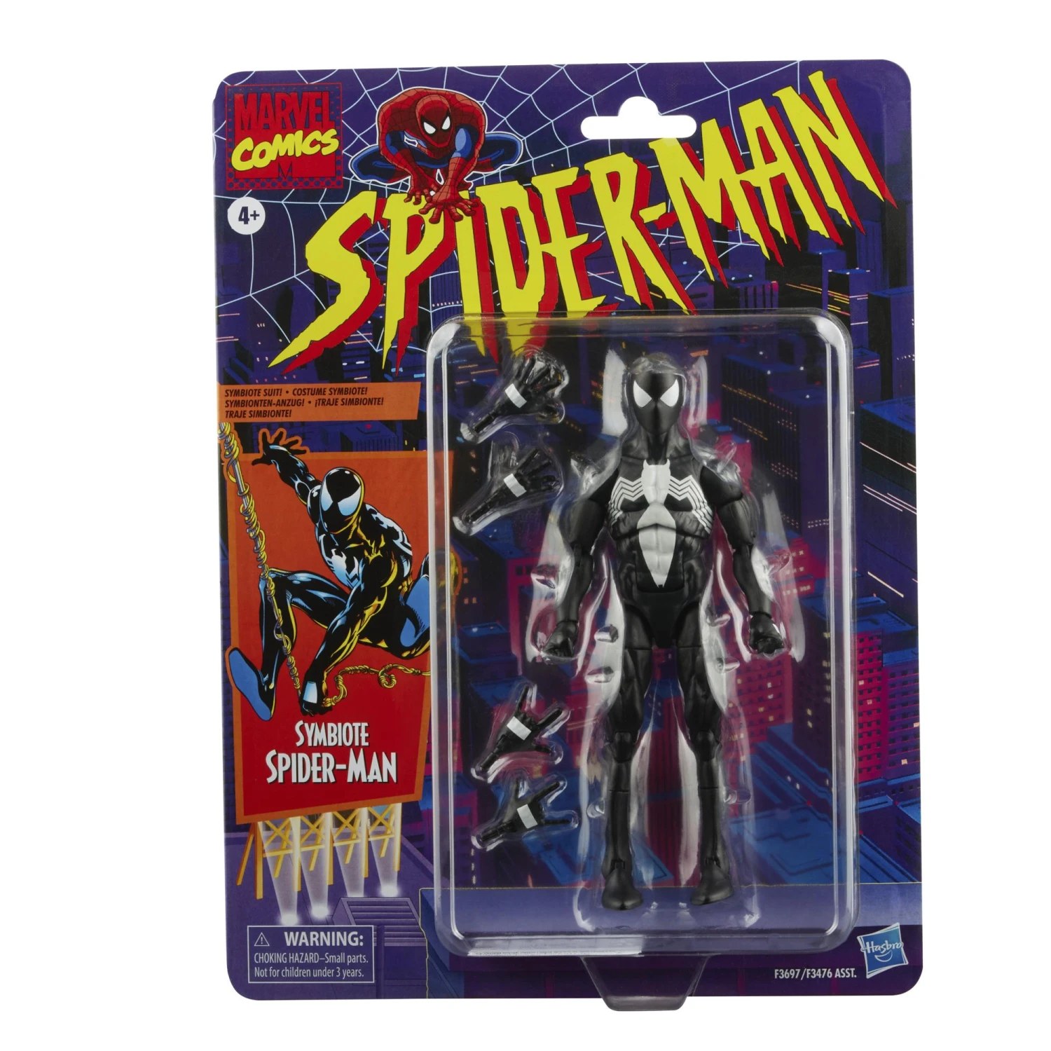 Hasbro Marvel Legends 6 Inch Spider-Man Retro Wave 2 - Symbiote Spider-Man