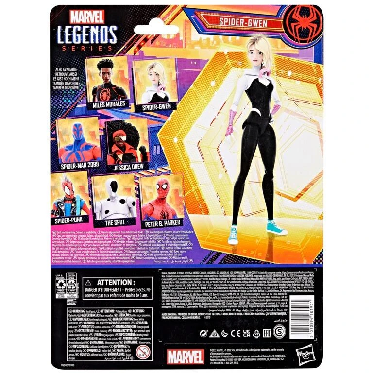 Hasbro Marvel Legends 6 Inch Spider-Man Across The Spider-Verse Retro Action Figure - Spider-Gwen - Image 7