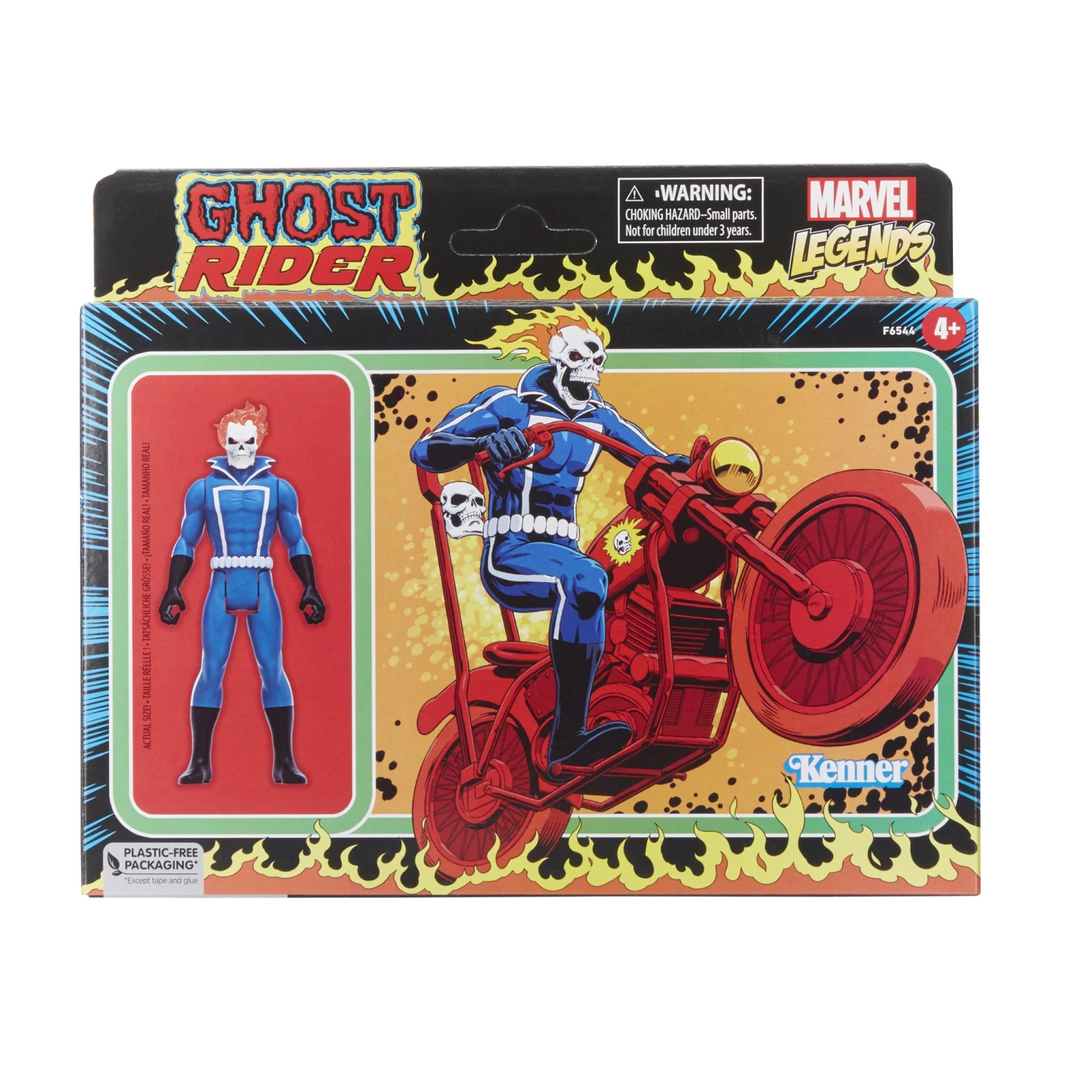 Hasbro Marvel Universe Retro 3.75 Inch Vehicle - Ghost Rider With Bike - Image 2