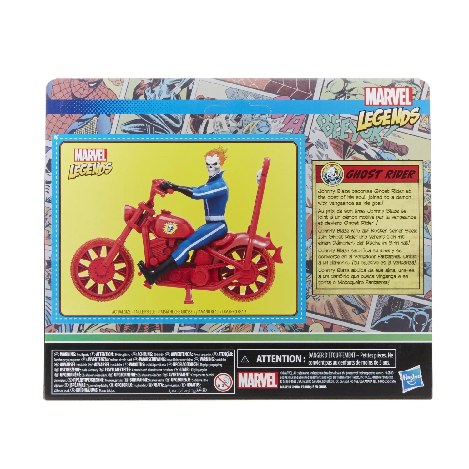 Hasbro Marvel Universe Retro 3.75 Inch Vehicle - Ghost Rider With Bike - Image 3
