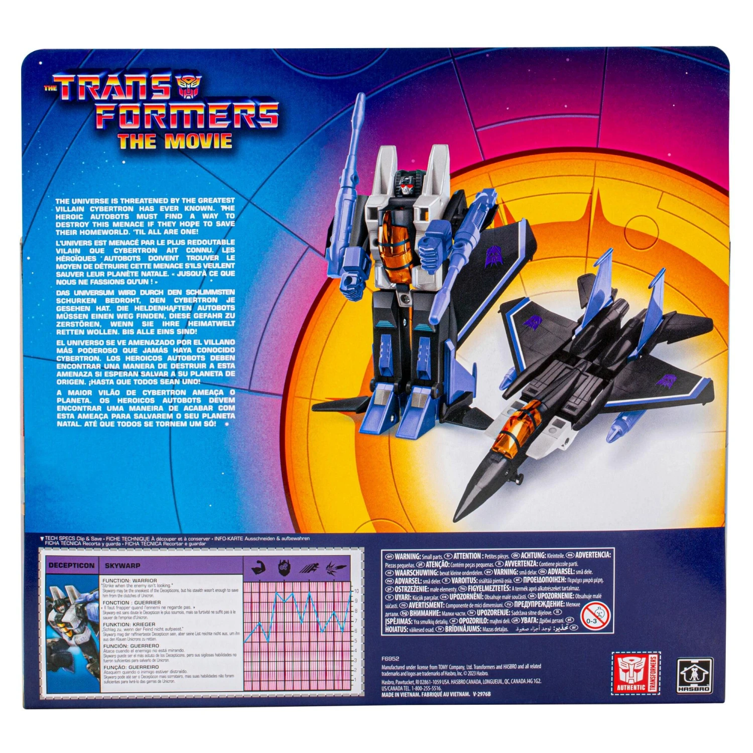 Hasbro Transformers Retro Transformers: The Movie Action Figure - Decepticon Warrior Skywarp - Image 5