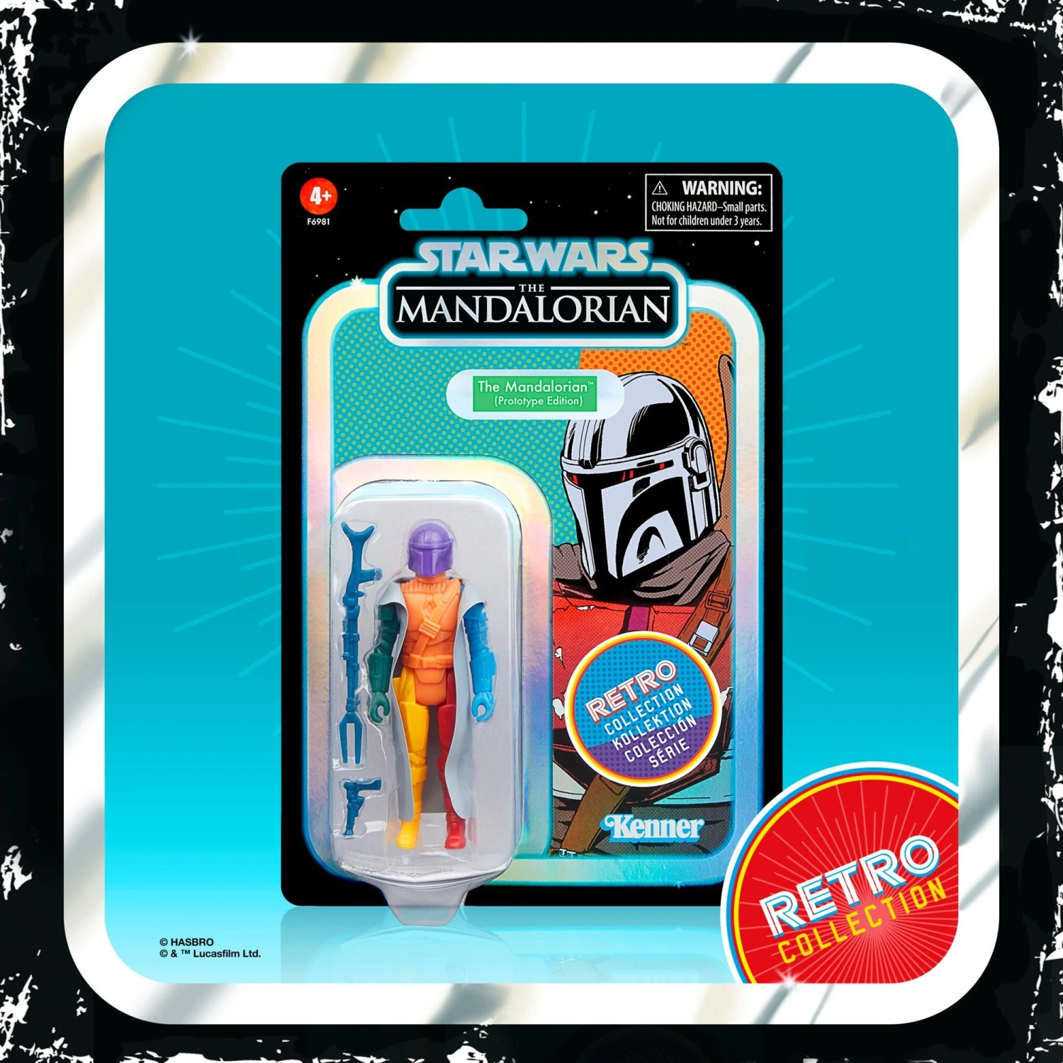 Hasbro Star Wars Retro Action Figure - Prototype Mandalorian - Image 3