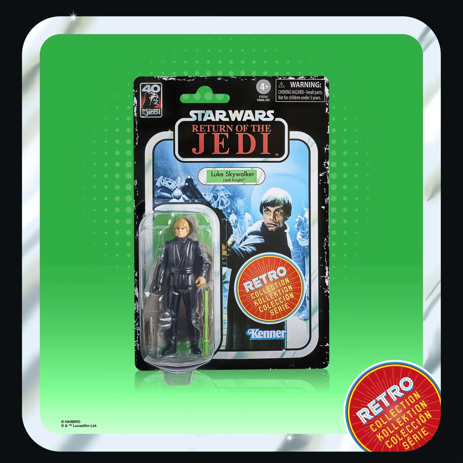 Hasbro Star Wars Retro Action Figure Wave 6 - Luke Skywalker (Jedi Knight) - Image 5