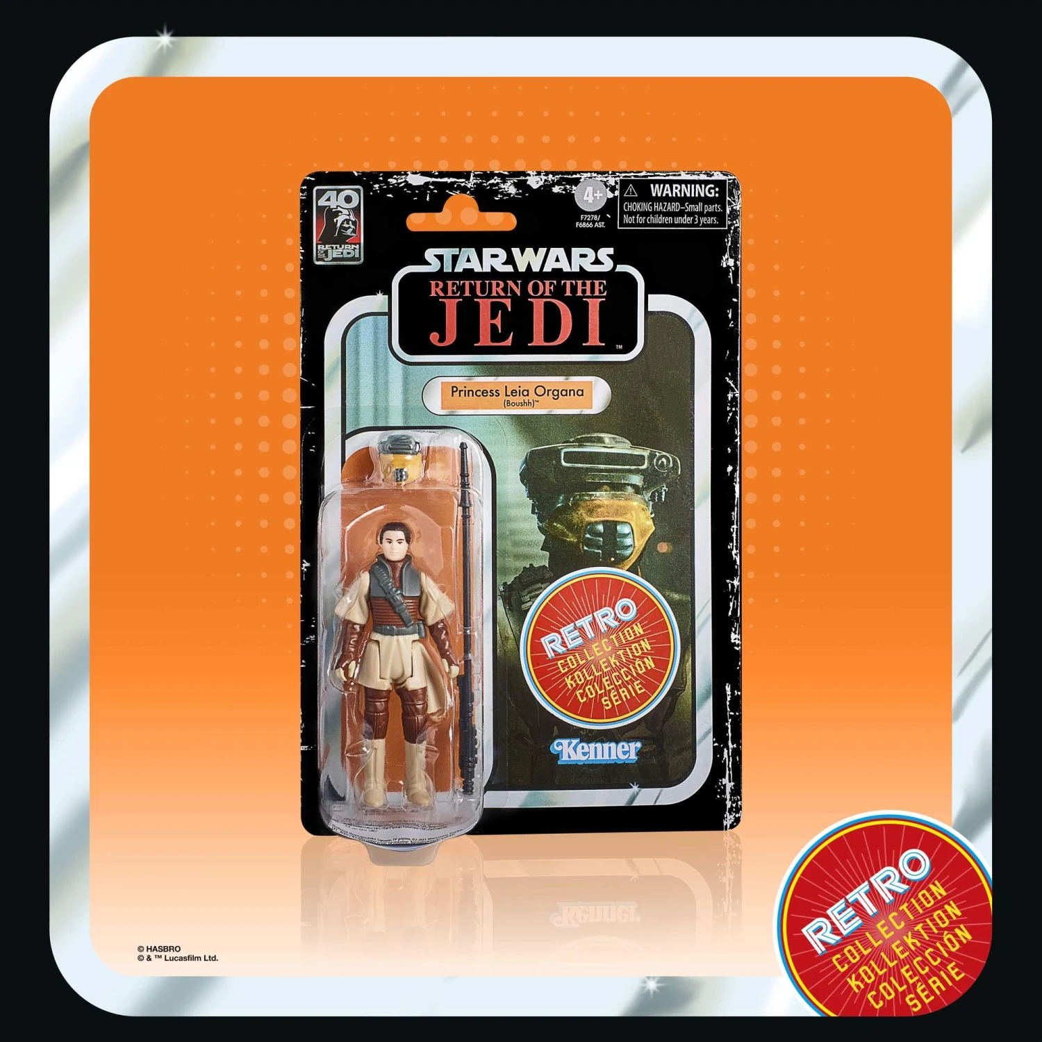 Hasbro Star Wars Retro Action Figure Wave 6 - Princess Leia Organa (Boushh) - Image 3