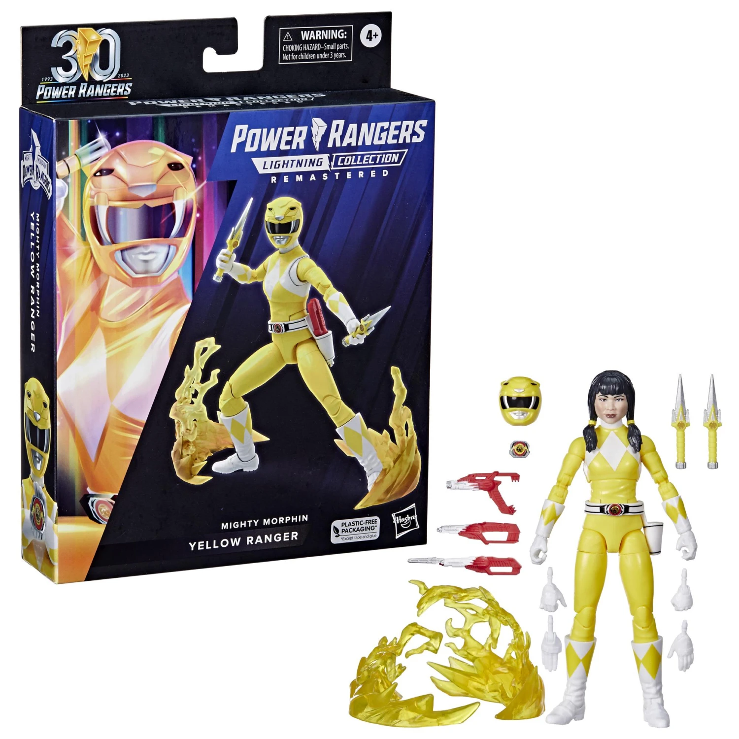 Hasbro Power Rangers Lightning Collection 30th Anniversary 6 Inch Action Figure - Mighty Morphin Yellow Ranger - Image 4