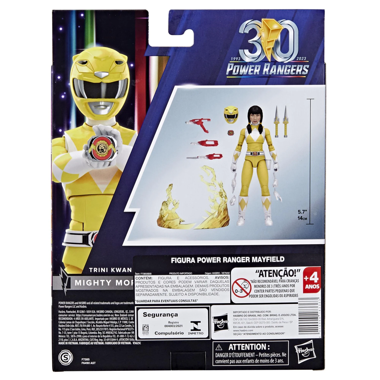 Hasbro Power Rangers Lightning Collection 30th Anniversary 6 Inch Action Figure - Mighty Morphin Yellow Ranger - Image 5